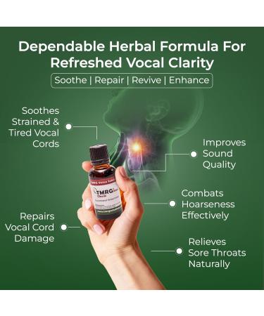 TMRG Classic Professional Vocal Cord Remedy 100% Natural Herbal Supplement Drops for Sore Throat hoarse Voice Hoarseness Vocal Damage Repair Vocal Problems craked Voice (15ml) - Buy Online on GoSupps.com