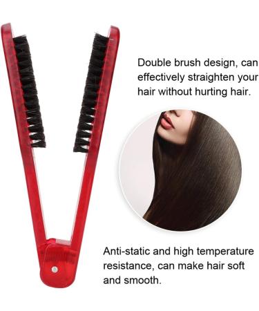Plywood Comb Hair Straightening Tool - V-Shape Styling Straightener for Home & Barber Shop | Red - Buy Online on GoSupps.com
