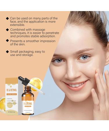 S rum au r tinol pour le visage rajeunissement anti- ge la vitamine E lisse les ridules r duit les rides et am liore l' lasticit de la peau s rum hydratant pour hydrater et claircir la peau (2pcs) - Buy Online on GoSupps.com