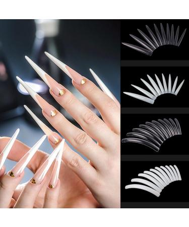 10Pcs/Set Halloween Nails Long Press on Nails for Women Nail Tips Super Long Ultra Finger Manicure DIY Tips for Halloween Party Natural Flat Nib 1 count (Pack of 1) Natural - Buy Online on GoSupps.com