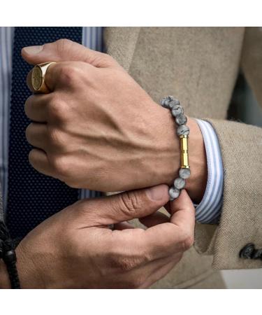 5 Sen.ses Co. Luxury Starlight Bracelet Gift Set Combo for Men | Certified Natural Stone Metallic Bracelet with Long Lasting Luxurious Stardust Perfume | Personalised Card - Happy Birthday - Buy Online on GoSupps.com