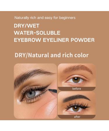 LXZJJM Waterproof 2-in-1 Deluxe Brow Pomade & Eyeliner Gel - Long-lasting Natural Brow Definition Eyebrow & Eyeliner Makeup Set Net content 6.4g/0.23 oz. (02#Brown) - Buy Online on GoSupps.com