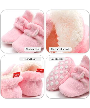EDOTON Unisex Newborn Winter Boots - Warm Non-Slip Sole Bootie Sock (12-18 Months, Pink) - Buy Online on GoSupps.com