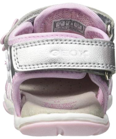 Geox Baby Girl's B Sandal Agasim - Silver Pink, Size 8.5 UK Child - Buy Online on GoSupps.com
