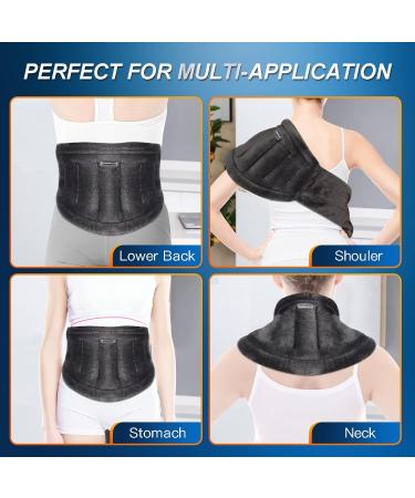 IGOHEALS Microwave Heating Pad for Back Pain Relief - Soft Reusable Wrap for Hot/Cold Therapy on Waist, Stomach, Shoulder & Neck - Buy Online on GoSupps.com