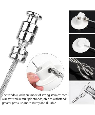 Sunallwell Window Safety Locks - Pack of 4 Childproof Window Restrictors with Key for UPVC, Fridge, Cupboard - No Drilling Required - Buy Online on GoSupps.com