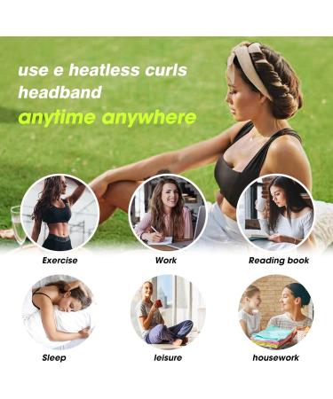 Heatless Curlers Headband 7 PCS Heatless Curls Set Soft Velour Heatless Hair Curler Hair Curlers No Heat for Short & Long Hair (Rainbow 7Pcs) - Buy Online on GoSupps.com
