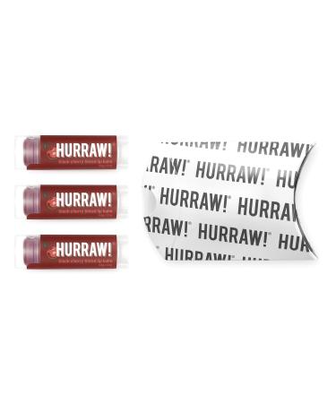 Hurraw! Black Cherry Tinted Lip Balm 3 Pack - Sheer Red Tint | Organic, Vegan, Cruelty-Free | Non-GMO, Gluten-Free | Made in USA | 0.17 Oz - Buy Online on GoSupps.com