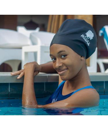 Happy Mane Silicone Swim Cap for Braids & Dreadlocks - Waterproof Cap for Long Curly Hair - Ideal for Women Teens & Kids - Rose Color - Buy Online on GoSupps.com