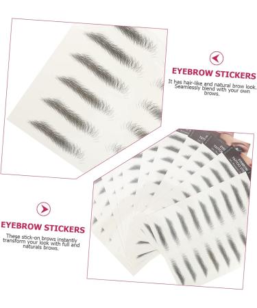 Baluue 72 Pcs Eyebrow Stickers Fake Eyebrows Waterproof Makeup Eyebrow Tool Makeup Stickers Black Soy Ink - Buy Online on GoSupps.com