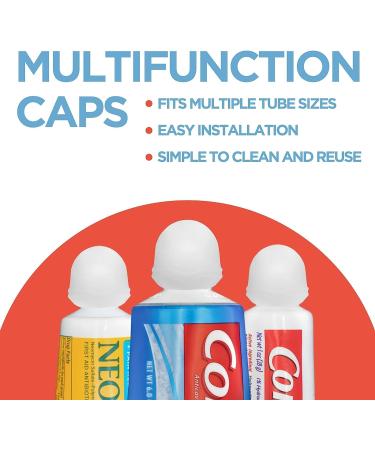 Chrome Cherry Toothpaste Caps 3 Pack - Self-Closing Reusable Silicone Squeezer Lids for Mess-Free Toothpaste Dispensing - Bathroom Accessories for Dental Health - Kids & Adults - Buy Online on GoSupps.com