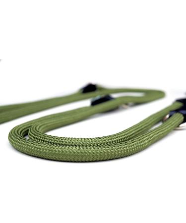 Leitengr n Dog Leash Derby - 2m Adjustable Nylon Leash for Medium to Large Dogs | Nature Olive Green - Buy Online on GoSupps.com