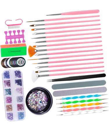 Healeved 2 Sets Drill Nail Art Pen Nail Dotting Tools Nails Rhinestones Nail Art Tools Nail Art Brush Diamond Nail File para U as Pro Tools Kit De Manicura Nail Art File Manicure Nail Lamp - Buy Online on GoSupps.com