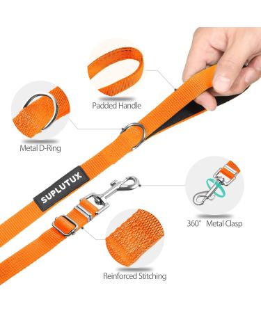 Suplutux 5m Dog Leash - Robust Training Line with D-Carabiner & Grip Pad for Large & Small Dogs - Includes Storage Bags - Orange - Buy Online on GoSupps.com