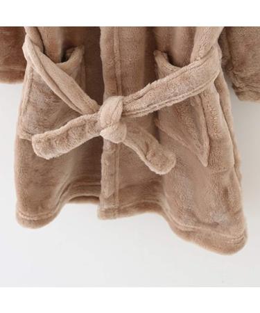Soft Plush Hooded Bathrobe for Baby Boys & Girls | Unisex 0-24 Months | Fleece Animal Face Bathrobe for Toddlers & Newborns | Brown Dog Design - Buy Online on GoSupps.com