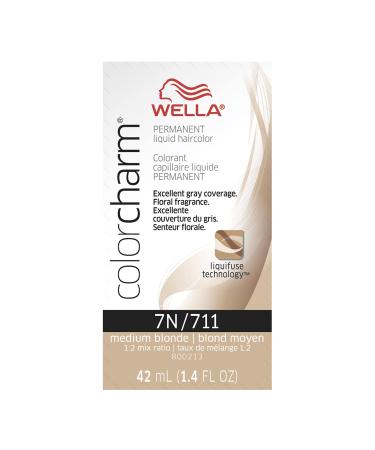 Wella ColorCharm Permanent Liquid Hair Color for Gray Coverage 7N Medium Blonde - Buy Online on GoSupps.com