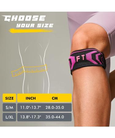 FREETOO Patella Tendon Knee Strap | Shock-Absorbing Knee Brace for Men and Women | Knee Support for Hiking, Basketball, Running | Rose Red | L/XL Size - Buy Online on GoSupps.com
