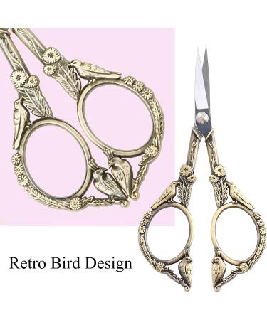 Vintage Stainless Steel Cuticle Embroidery Scissors - 2pc Set for Beauty Grooming and Manicure - Buy Online on GoSupps.com