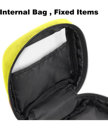 Menstruation Pad Bag with Zipper | Stylish Women's Napkin & Tampon Organizer | Sports Ball Design for Girls - Yellow Baseball - Buy Online on GoSupps.com