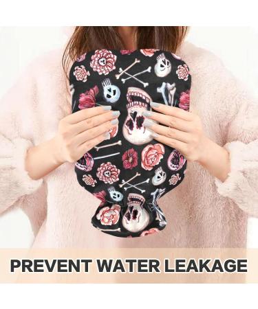 Naanle Flowers Bones Toten Heads Hot Water Bottle | 2L Hand & Foot Heating Bag for Pain Relief & Therapy - Buy Online on GoSupps.com