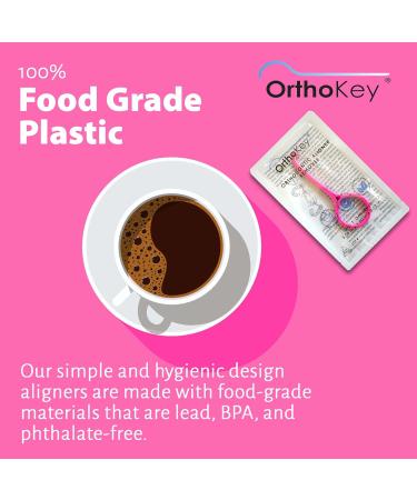 OrthoKey Clear Aligner Removal Tool - Teeth Grabber Remover for Invisible Braces - Fits in Dental Case - Pink/White - Buy Online on GoSupps.com