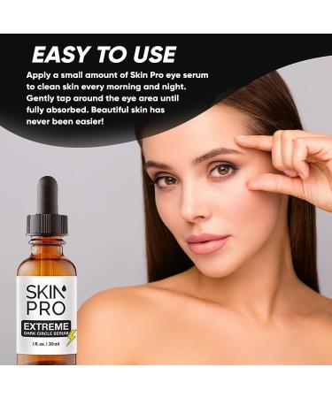 Skin Pro Extreme Dark Circle Eye Serum - Under Eye Dark Circles Remover | Eye Treatment Products for Dark Circles and Puffiness | Eye Depuffer Serum (1 fl oz/30 ml) - Buy Online on GoSupps.com