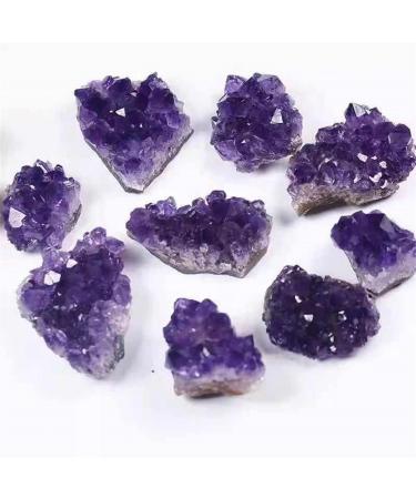 1PC Natural Raw Purple Brazilian Amethyst Quartz Crystal Cluster Druzy Geode Stones Specimen Home Decoration Crafts Ornament ZJGIDTEM (Color : 10-20g)