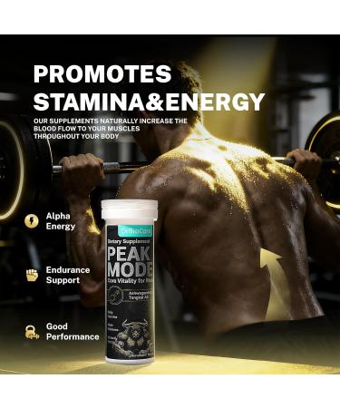 DrBioCare Peak Mode Core Vitality for Men 7-in-1 Effervescent Tablets | Tongkat Ali, Maca & L-Arginine,Ashwagandha, | Boost Stamina, Drive & Blood Flow for Good Performance | Berry Flavor 12 Tablets 12 Count (Pack of 1) - Buy Online on GoSupps.com