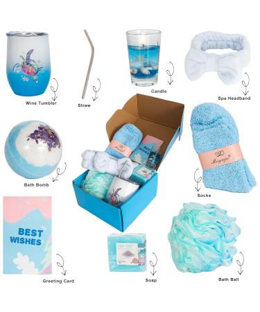 Ocean Bliss Spa Gift Box: Self Care Gifts for Women - Birthday, Get Well, Christmas - for Sister, Best Friends, Mom, Teacher - Buy Online on GoSupps.com