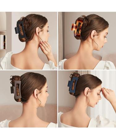LetsFunny Large Hair Claw Clips - 8 Pack of Nonslip Hair Clips for Thick/Thin Hair - Strong Hold Big Hair Clip Set for Women and Girls - Stylish Fashion Accessories for Birthday/Christmas Gifts - Buy Online on GoSupps.com