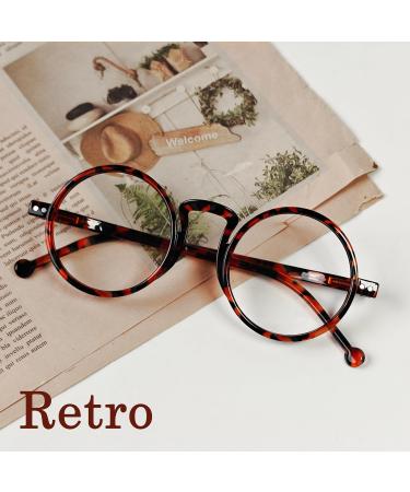 Eyekeper 4 Pack Oversized Round Glasses for Men & Women - Vintage Reading Aid +1.75 - 2 Black & 2 Tortoise with Spring Hinges - Buy Online on GoSupps.com