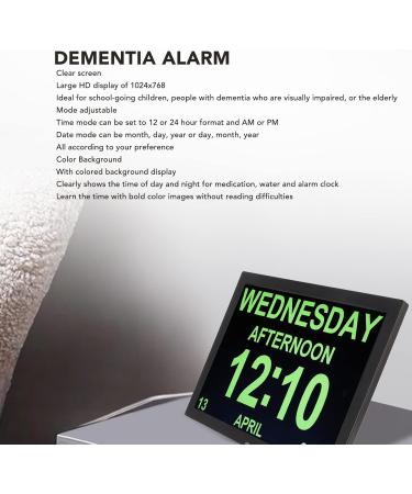 15-Inch Digital Calendar Alarm Clock - Large Display Date & Weekday - Easy Read for Seniors & Visually Impaired - Buy Online on GoSupps.com
