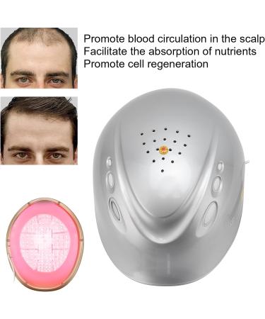Hair Regrowth Helmet 100 240V 160pcs Red LCD Head Hair Growth Helmet Hair Loss Treatment Device Therapy Cap Silver for Men and Women(UK) - Buy Online on GoSupps.com