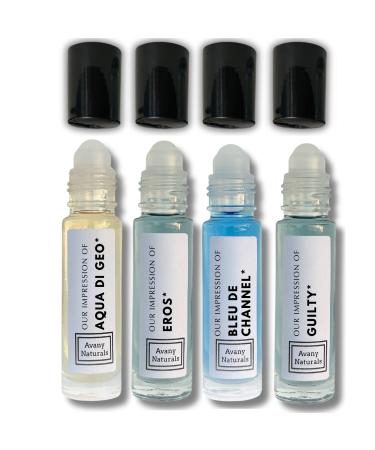 Replicant Cologne For Men - Mini Perfume Set Fragrance Body Oil Sample Cologne for Men Roller Perfume Man Perfume 4 Pc (Aromatic Set)