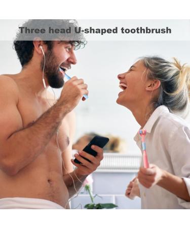 Buy 4PC Manual Toothbrush Set - 3 Page Bristle Path for Complete Dental Care - International Shipping - Buy Online on GoSupps.com