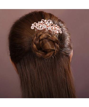 MAGICLULU Bride Hair Comb Metal Hair Claw Clips Bridal Hair Pin Hair Clip Bride Hair Accessory Crystal Headpiece Hair Pin Headpiece Bridal Headpiece Hair Pearls Wedding Accessories - Buy Online on GoSupps.com
