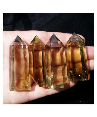 Natural Crystal Rough 4pcs Natural Citrine Quartz Crystal Transparent Point