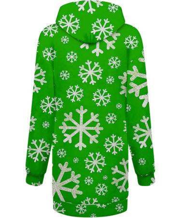 Shop Hanxiulin Women's Christmas Rock Bag Mini Pullover Hoodie Dress - Stylish Long Sleeve Hooded Christmas Apparel | E-Green L - Buy Online on GoSupps.com