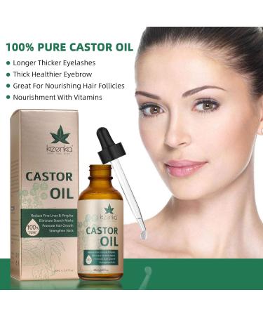 Organic Castor Oil Serum for Hair Growth, Eyebrows, and Eyelashes - 60ML | Men and Women - Buy Online on GoSupps.com