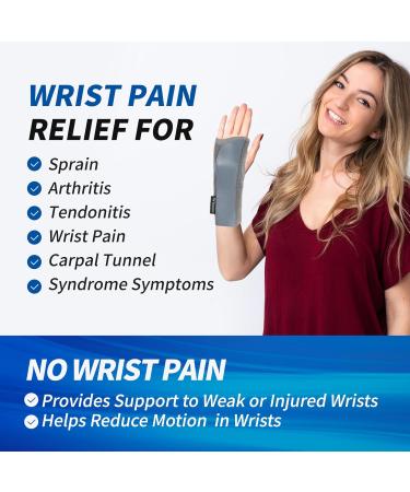 Carpal Tunnel Wrist Brace - Adjustable Splint for Pain Relief & Night Support | Large Right Hand Support for Men & Women - Buy Online on GoSupps.com