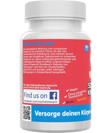 Buy Black Garlic Capsules 500mg - High Dose Odorless Fermented Extract (10:1) - Vegan Additive-Free S-Allylcysteine (SAC) - Quality from Germany - Lab Tested - VitamineULE  - Buy Online on GoSupps.com