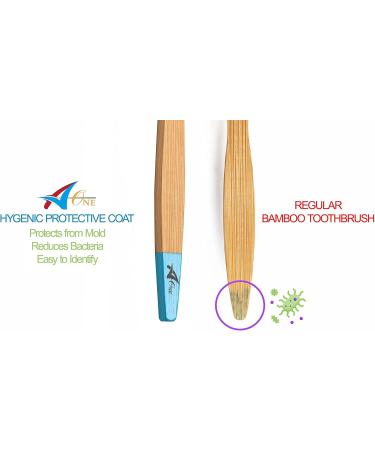 Bamboo Toothbrushes for Adults - BPA-Free Biodegradable Eco-Friendly Family Pack (5 Rainbow Colors) - Plastic-Free Packaging - Buy Online on GoSupps.com