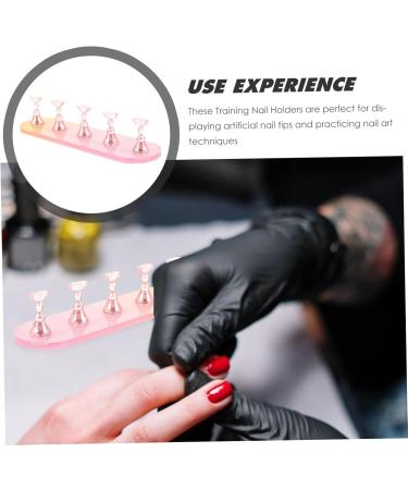 Ipetboom 1 Set Nail Practice Holder Magnetic Fake Nail Holder Beauty Nail Holders Training Nail Racks Beauty Nail Racks Beauty Nail Display Acrylic Nail Stand Manicure Nail Polish Plastic - Buy Online on GoSupps.com