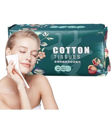 Facial Cotton Tissue | Thickened Facial Paper Towel Pearl Pattern Design | Large Face Towel Hygienic Dry Sheet for Face Washing Sensitive Skin Makeup Remover - Buy Online on GoSupps.com