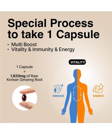 CheongKwanJang Korean Red Ginseng Capsule Plus Extract - 30 Capsules - Buy Online on GoSupps.com