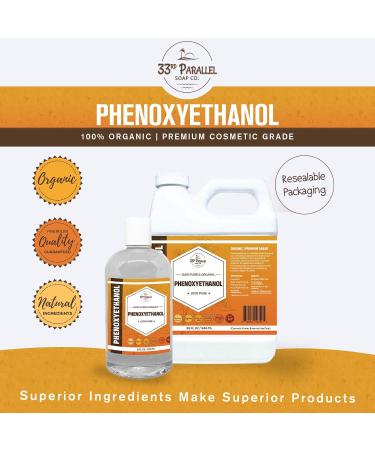 Buy PHENOXYETHANOL Preservative Liquid 16 oz - Paraben-Free Formaldehyde-Free Water & Oil Soluble for Soap Making Lotions Conditioners & Creams - Keep Products Fresh & Safe - Buy Online on GoSupps.com