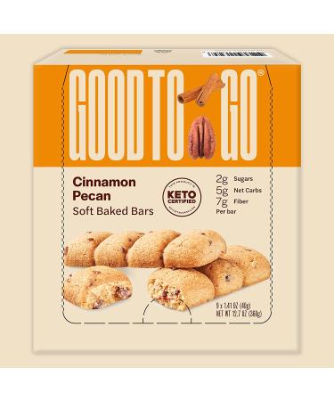 GOOD TO GO Soft Baked Bars - Cinnamon Pecan, 9 Pack | Gluten-Free, Keto, Paleo, Low Carb Snacks - Buy Online on GoSupps.com