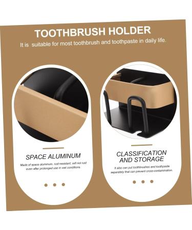 Buy Cabilock 3-Piece Aluminum Bathroom Organizer Set - Toothbrush Toothpaste Razor Holder - Self-Adhesive Wall Mount for Vanity & Shower - Buy Online on GoSupps.com