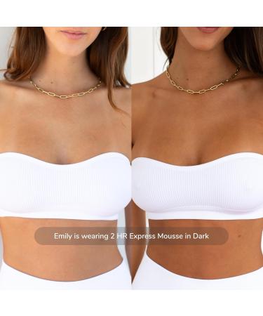 Loving Tan 2 HR Express Mousse Dark + Mitt- Streak Free Natural looking Professional Strength Sunless Tanner- Up to 5 Self Tan Applications per Bottle Cruelty Free Naturally Derived DHA - 4 FL Oz - Buy Online on GoSupps.com