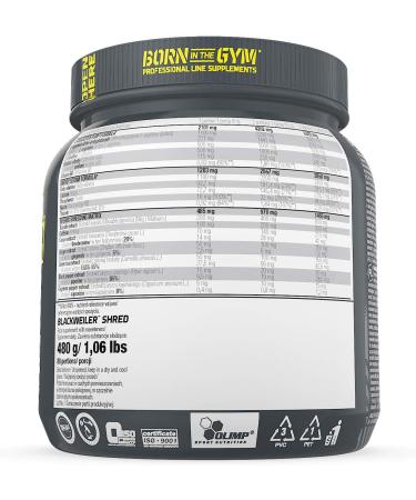 Olimp Blackweiler Shred - Exotic Orange 480G | Premium Pre-Workout Booster & Fat Burner with L-Arginine & Beta-Alanine - International Shipping Available - Buy Online on GoSupps.com